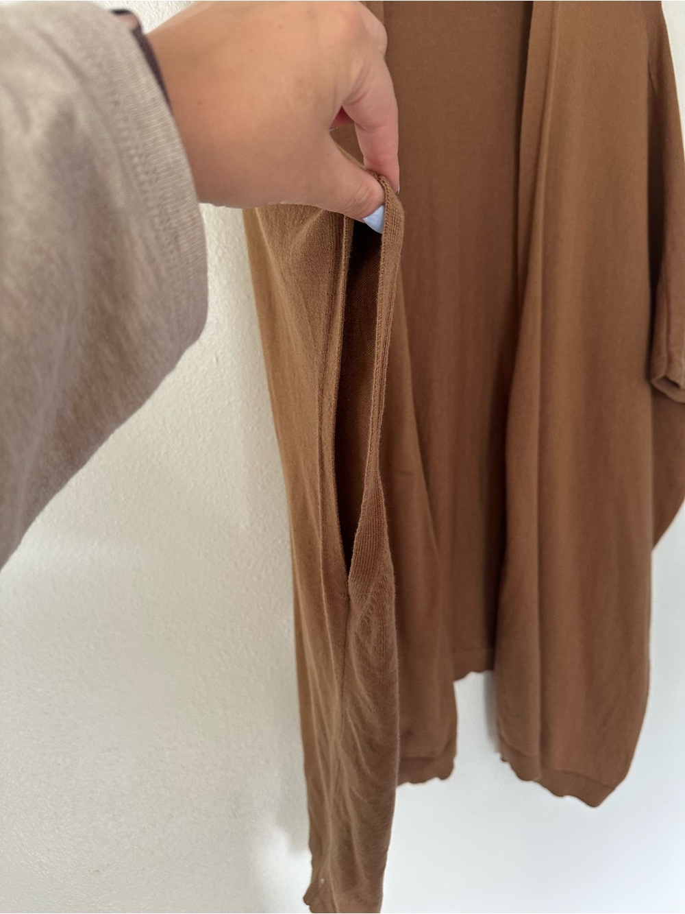 J. Jill Wearever Collection Camel Brown Sleeveless Open Front Cardigan - Picture 4 of 7